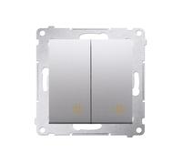 54 MODULO ARGENTO OPACO CONNETTORE A CROCE 2X DW7/2.01/43