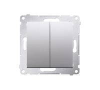 54 MODULO ARGENTO OPACO PULSANTE 2X 2Z MORSETTI DP2.01/43