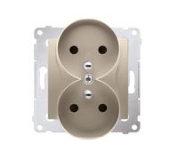 Kontakt-Simon DGZ2MZ.01/44 - Presa di corrente in oro, in plastica, IP20, 250 V, 75 mm, 46 mm