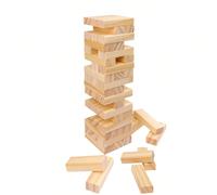 54 pezzi Gioco di blocchi impilabili - Gioco di torre di bilanciamento per feste, blocchi di legno Domino, classici blocchi di costruzione in legno, torre pieghevole, ideale per giochi di gruppo e fes