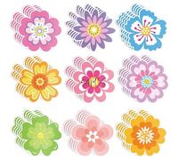 54 Pezzi Ritagli Di Carta Floreali,Stampa floreale fronte-retro, Decorazioni per Aule,Stickers Autoadesivi per Bambini, Adesivi Impermeabili per Decorazioni,Bacheca Muro Fai Da Te Artigianato Deco