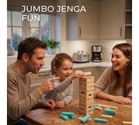 54 pezzi/set Blocchi di legno impilabili, gioco della torre crollante stile classico Jenga, mattoncini creativi per l'allenamento dell'equilibrio, la logica e la risoluzione dei problemi, gioco da tav