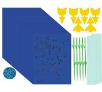 54 Pezzi Trappole Appiccicose per Insetti, 20 * 15cm DIY Trappole Adesive blu per Mosche da Interno Esterno delle Piante per Mosca Bianca, Mosca della Frutta, Afidi