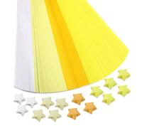 540 fogli di carta per origami a stella, 4 colori di strisce di carta Lucky Star, strisce di carta origami su entrambi i lati , carta pieghevole per arte, artigianato, fai da te (giallo)