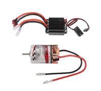 540 Motore spazzolato Custodia in acciaio inossidabile resistente all'acqua Motore ad alta torsione ed ESC per Axial SCX10 AXI03007 1/10 RC Car (17T)