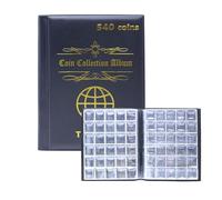 540 pezzi Albumdimonete,AlbumDellaCollezioneDiMonete,Collezionedimonete,Album Libro Per Collezionisti,Raccoglitorepermonete,Albumraccoltamonete,Per la collezione di monete (nero)