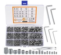 540 Pezzi Viti Senza Testa, M2/M3/M4/M5/M6/M8 Vite Grani a Testa Esagonale in Acciaio Inossidabile Assortimento Kit, Viti a Testa Cilindrica Esagono Incassato per Maniglie Porte, Rubinetto