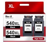 540 XL PG-540XL Nero Cartuccia 540 XL di Inchiostro Compatibile per Canon 540 PG540XL PG 540XL PG 540 XL Nero per Canon Pixma MG3650 MG3650S MG3600 MG3550 MG2250 MG4250 TS5150 TS5151 MX455(2-Pack)
