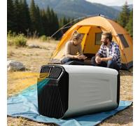 5400BTU/5600BTU Climatizzatore Portatile per Camper, Condizionatore Portatile Con Funzioni Di Raffreddamento, Sonno, Deumidificazione E Ventilazione, Copre Fino a 10㎡, Per Tende, Campeggio,Silver