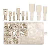 540pcs Kit di Connettori a Forcella Maschio e Femmina 2,8 mm 4,8 mm 6,3 mm con Manicotto Isolante, Capicorda Elettrici Assortiti a Crimpare Connettori per Cavi Elettrici con Crimpro a Spada e Forcella