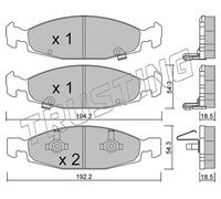541.0 TRUSTING Kit pastiglie freno, Freno a disco per JEEP