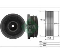544 0082 10 INA Puleggia cinghia, Albero a gomiti per BMW