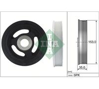 544 0104 10 INA Puleggia cinghia, Albero a gomiti per CITROËN,DS,FIAT,FORD,MAZDA