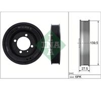 544 0125 10 INA Puleggia cinghia, Albero a gomiti per CHEVROLET,OPEL,VAUXHALL