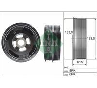 544 0167 10 INA Puleggia cinghia, Albero a gomiti per FORD,VOLVO