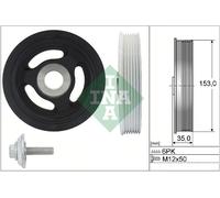 Kit Pulegge Albero Motore/a Gomito Ina 544 0104 20 per Bmw Citroën Fiat Ford