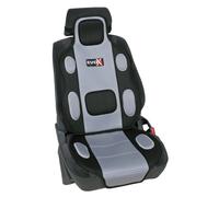 SCHIENALE COPRISEDILE AUTO UNIVERSALE IMBOTTITO REPLICA MACCHINA DA CORSA GRIGIO