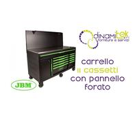 54510 CARRELLO PORTAUTENSILI A 11 CASSETTI CON PANNELLO FORATO JBM