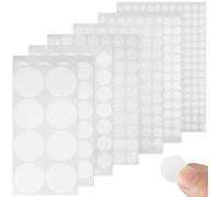 546 coperture autoadesive per viti per armadi da parete e scrivanie | diametro 10 mm/13 mm/16 mm/19 mm/25 mm/30 mm/50 mm, bianco, in PVC, impermeabile, foro per viti, autoadesivo, per viti
