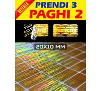 546 SIGILLI OLOGRAMMI ETICHETTE ADESIVE BOLLINI DI GARANZIA e SICUREZZA 20x10 MM