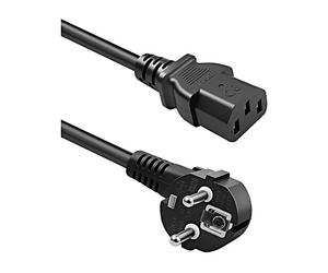 54621 Cavo 3G1mm² PVC 2m con messa a terra nero 230V Filo: Cu QOLTEC