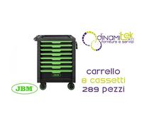 54718 CARRELLO ATTREZZI A 8 CASSETTI ASSEMBLATO CON 289 PEZZI JBM