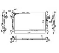 54753A NRF Radiatore, Raffreddamento motore per OPEL,VAUXHALL