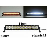 54cm 120W LED Barra Lampeggiante Arancio Bianco Ambulanza Protezione Civile