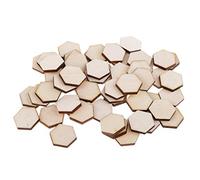 54pc 1.8x1.8cm Legno Esagonale Artigianato Ritaglio Forma di Mosaico di Legno Incompiuto Tile