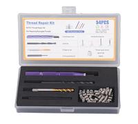54PCS Metric Thread Repair Kit | 304 Stainless Steel Inserts for Aluminum/Machinery/Automotive | M4 x 0.7 x 2D Sleeves with Drill Bit & Tap | Portable Tool Set