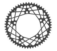 54T Cycling Chainring | Aluminum Alloy Chainwheel with Guard Plate | High Strength Lightweight Replacement for Folding Rides/Mountain Rides/BMX (Black)