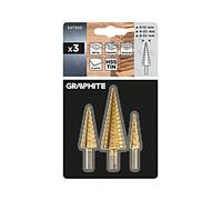 54T300 set di punte a gradini, coniche Ø: 4-12 mm, 4-20 mm, 4-32 mm 3 pz. GRA...