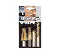 54T301 set di punte a gradini, coniche Ø: 4-12 mm 4 pz. GRAFITE