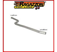 55.0357.00#1 BMW SERIE3 F30 TUBO CENTRALE INOX - LINEA MAGGIORATA DIAMETRO 60 MM