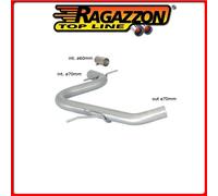 55.0374.00#1 VOLKSWAGEN GOLF MK6 TUBO CENTRALE GR.N SENZA SILENZIATORE INOX - L