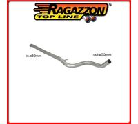 Peugeot Tubo centrale Gr.N senza silenziatore inox - Linea maggiorata diametro
