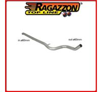 Peugeot Tubo centrale Gr.N senza silenziatore inox - Linea maggiorata diametro