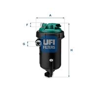 UFi Filtro carburante 55.148.00 Completo per Fiat Ducato 2.3/3.0 Multijet Peugeot Boxer/Jumper 3.0