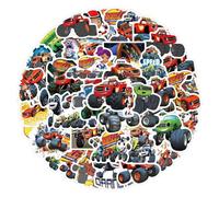 55 adesivi Blaze Monster Truck per bambini, adesivi per auto, alla moda, impermeabili, in vinile, decalcomanie per adolescenti, bottiglia d'acqua, diario, custodia da viaggio, telefono, skateboard,