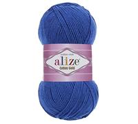 55% cotone, 45% acrilico, filato Alize Cotton Gold 1 matassa/gomitolo da 100 g, 300 m (141-blu reale)