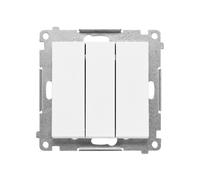 55 MODULO BIANCO OPACO CONNETTORE 3X MORSETTI A MOLLA TW31.01/111
