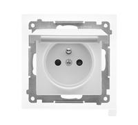 55 MODULO BIANCO OPACO PRESA 1X Z/U CON SPORTELLI TGZ1BCZ.01/111