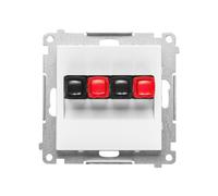 55 MODULO BIANCO OPACO PRESA ALTOPARLANTE HIFI 2X TGL2.01/111