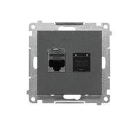 55 MODULO GRAFITE OPACO PRESA COMPUTER 2X UAE 8 CAT. T62.01/116