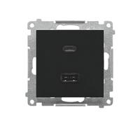 Caricabatteria USB C+A (modulo), 30W, 230V Simon TEC2CAQ.01/149