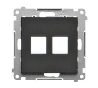 55 MODULO NERO OPACO PIASTRELLA PRESA 2X UAE KEYSTONE TKP2.01/149