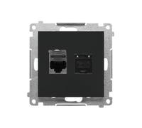 55 MODULO NERO OPACO PRESA COMPUTER 2X UAE 8 T62.01/149