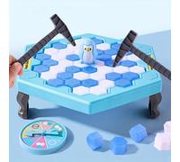 55 pezzi/33 pezzi Gioco di rompighiaccio natalizio, Puzzle pinguino, Giocattolo da parete per colpire i blocchi di ghiaccio, Trappola per pinguini, Trappola per pinguini su iceberg, Gioco di salvatagg