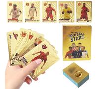 55 Pezzi Carta Stella del Calcio 55 Fogli, Coppa del Mondo di Calcio Star Card Carte da Calciatore World Cup Trading Cards Carte da Calcio per Raccogliere le Carte per i Tifosi, Bambini, Adolescenti