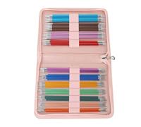 55 Pezzi Ferri da Maglia a Doppia Punta, Set di Ferri da Maglia in Alluminio Ferri da Maglia Dritti Set di Ferri da Maglia in Metallo per Principianti in 11 Diverse Dimensioni